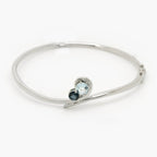 Two-Tone Blue Topaz Bangle - Jordans Jewellers