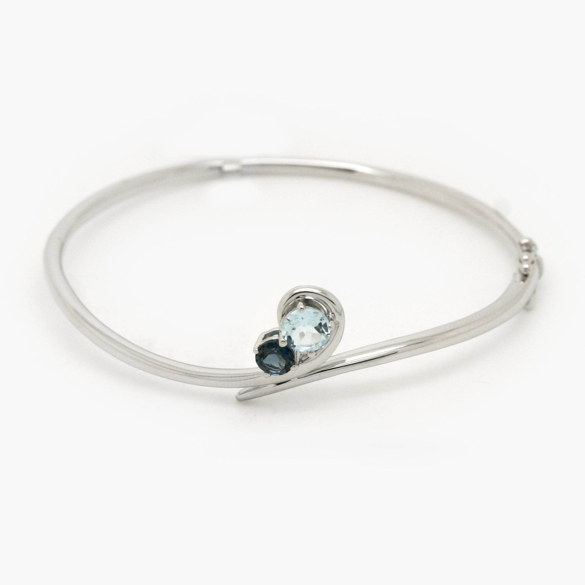 Two-Tone Blue Topaz Bangle - Jordans Jewellers