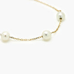 9ct Gold Pearl Station Bracelet - Jordans Jewellers