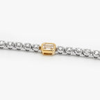 18ct Two-Tone Gold Diamond Tennis Bracelet