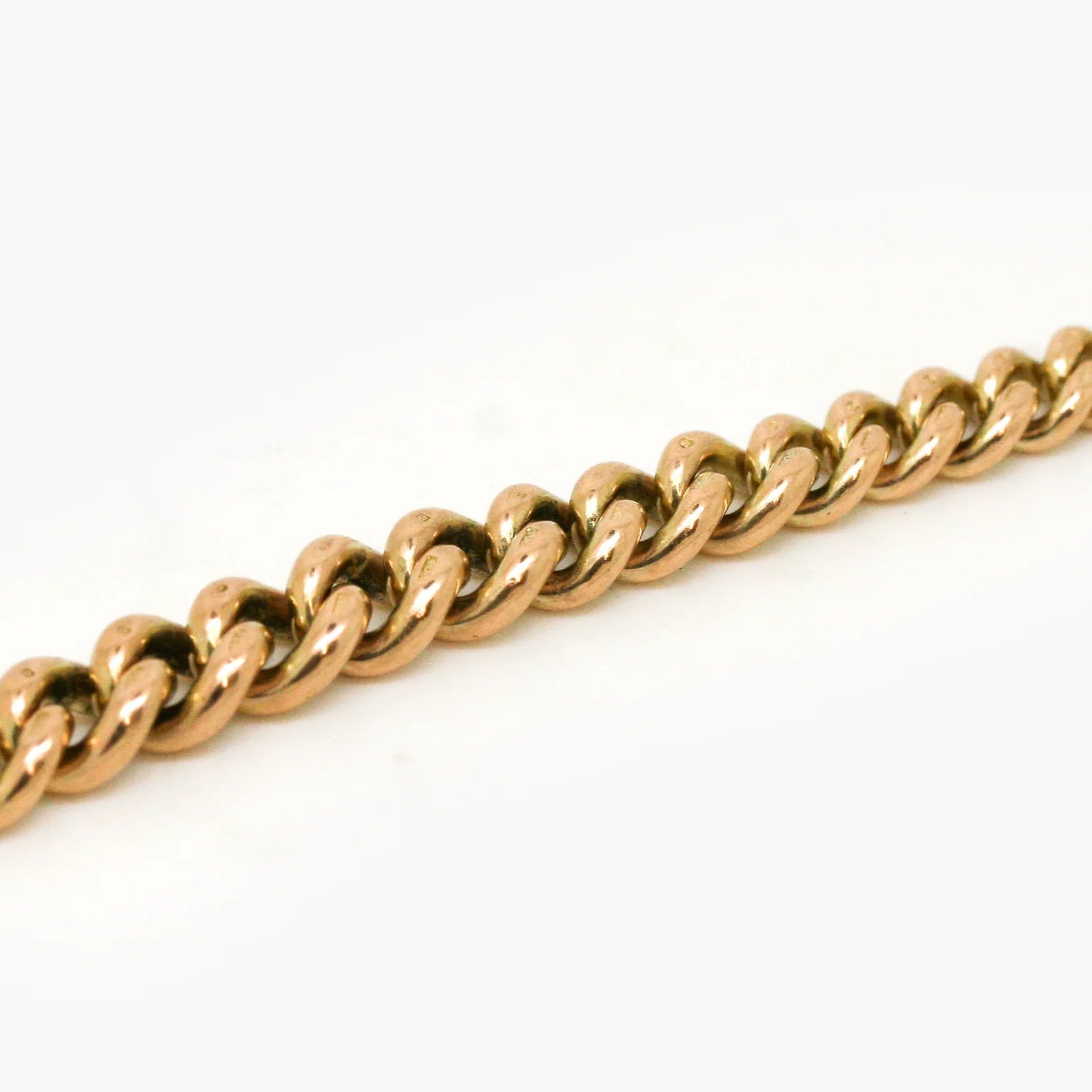 Antique 9ct Gold Graduated Curb Bracelet - Jordans Jewellers