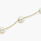 9ct Gold Pearl Station Bracelet - Jordans Jewellers