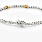 18ct Two-Tone Gold Diamond Tennis Bracelet