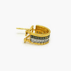 18ct Gold Brown and Nude Diamond Hoop Earrings - Jordans Jewellers