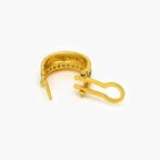 18ct Gold Brown and Nude Diamond Hoop Earrings - Jordans Jewellers