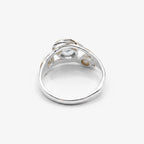Sterling Silver Blue Topaz & Pearl Ring