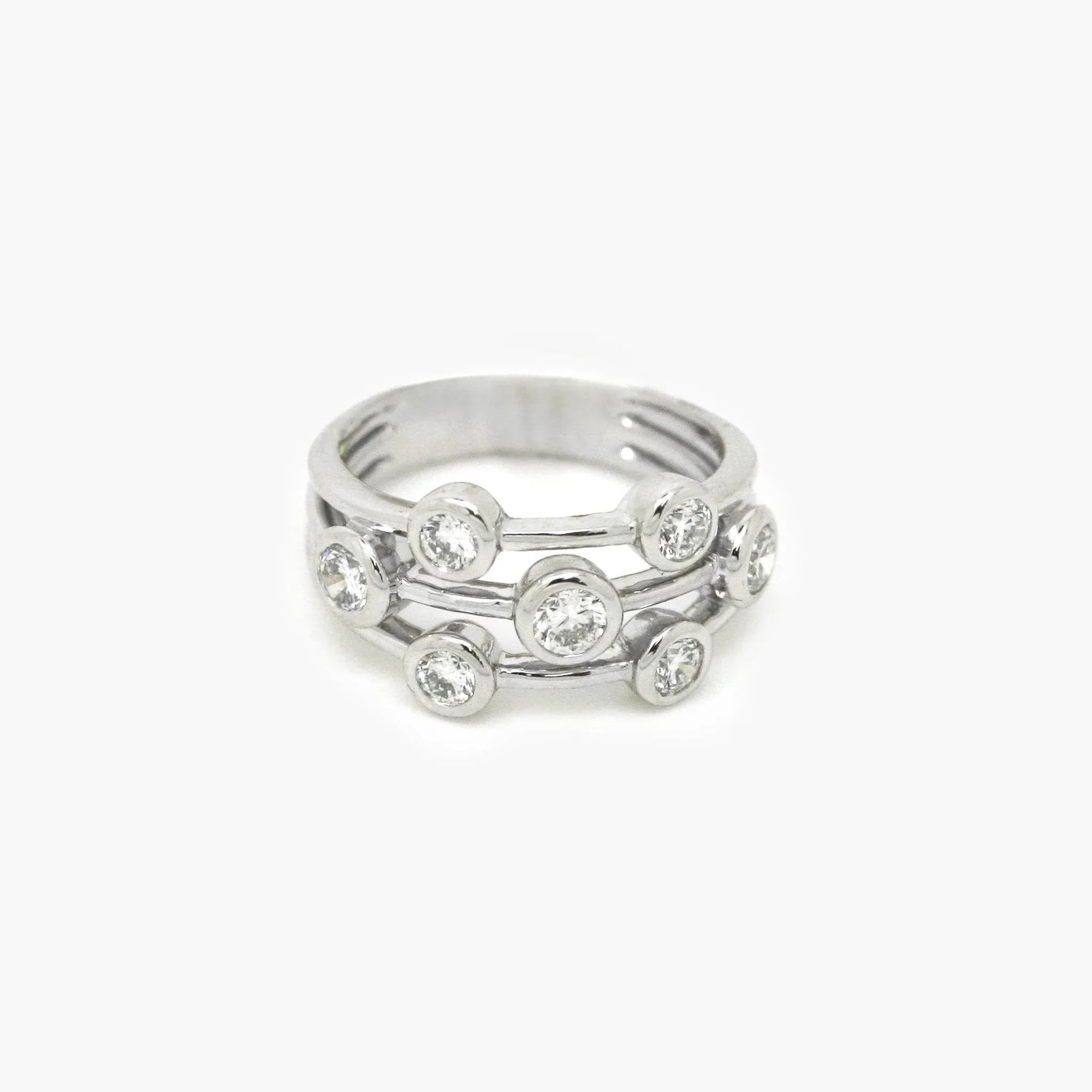 Lab Grown 1.06ct Diamond Bubble Ring in Platinum - Jordans Jewellers