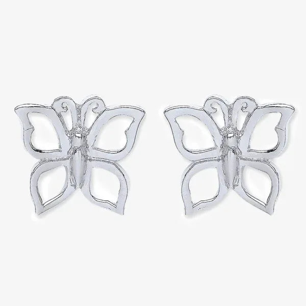 NEW Open Butterfly Silver Earrings - Jordans Jewellers