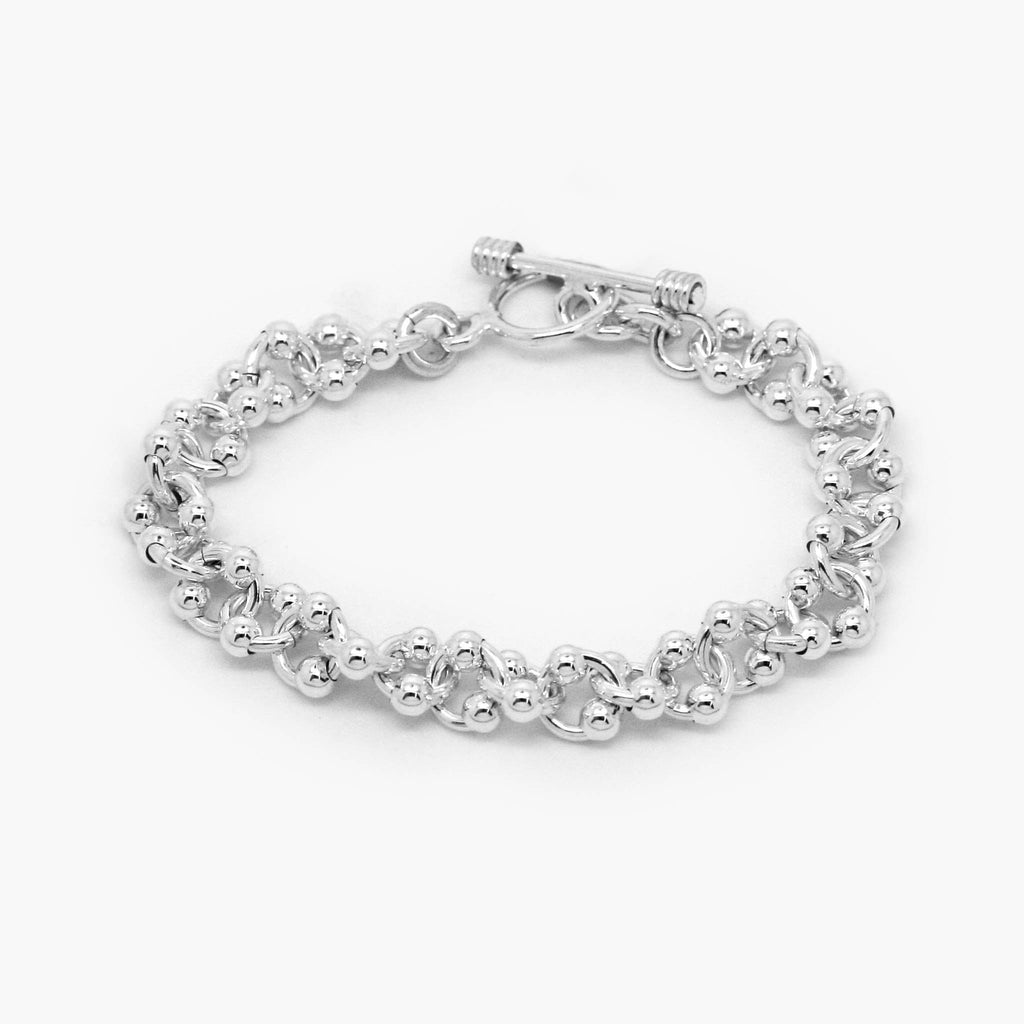 Silver Circle & Ball Bracelet