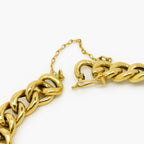 18ct Yellow Gold 9mm Curb Link Bracelet - Jordans Jewellers
