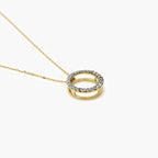 Diamond Circle Pendant Necklace in 9ct Yellow Gold - Jordans Jewellers