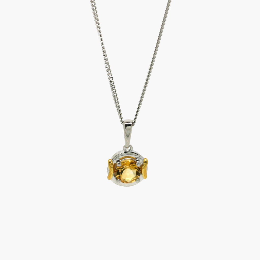 Silver Citrine Pendant Necklace - Jordans Jewellers