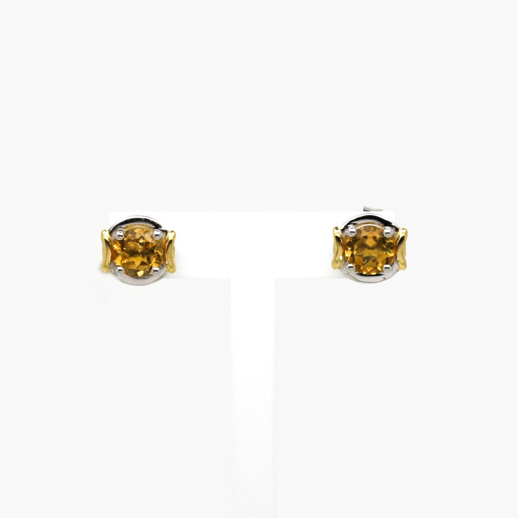 Silver Citrine Stud Earrings - Jordans Jewellers
