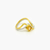 Silver Gold Plated Citrine Swirl Ring