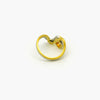 Silver Gold Plated Citrine Swirl Ring