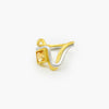 Silver Gold Plated Citrine Swirl Ring