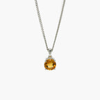 Silver Citrine Pendant Necklace - Jordans Jewellers