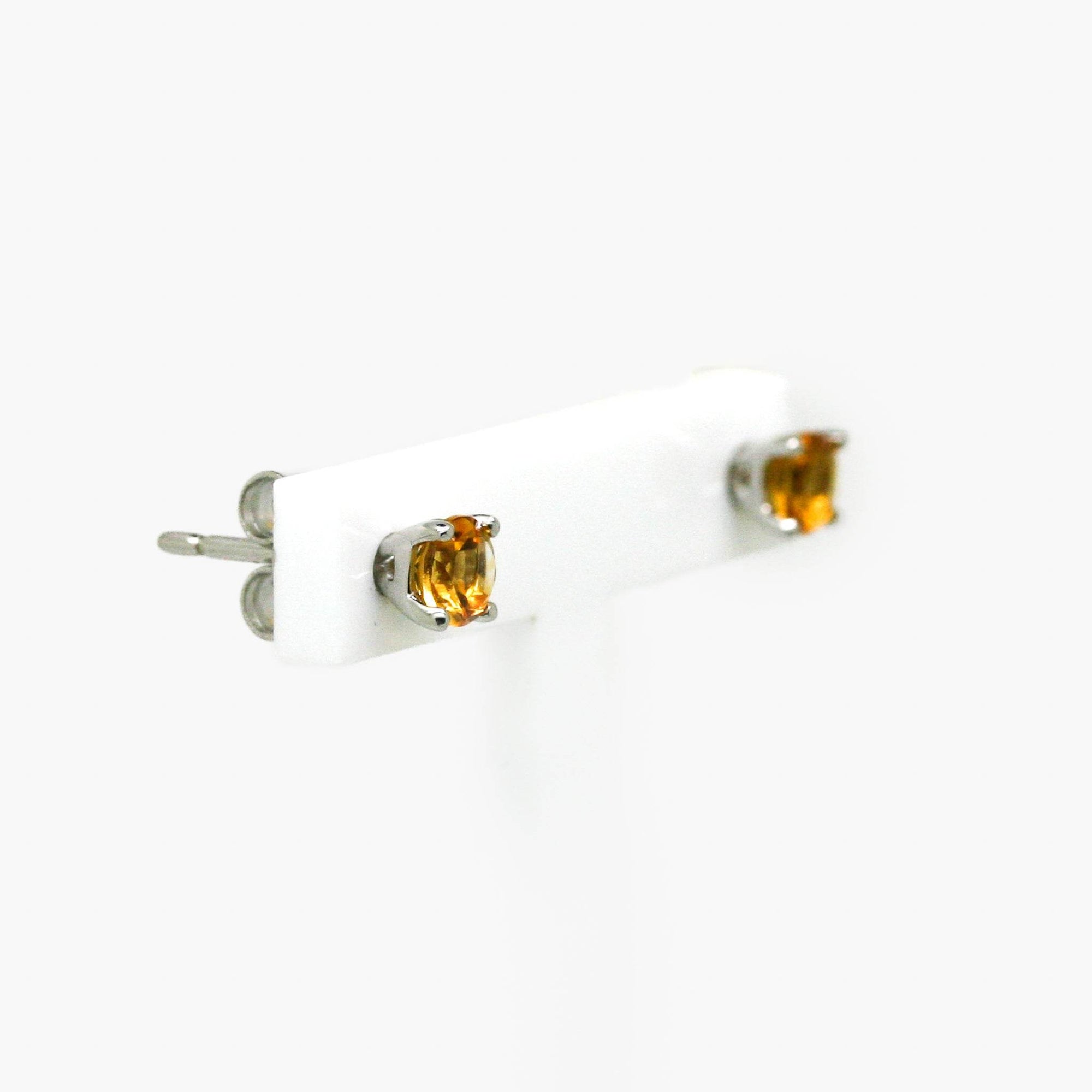 Silver Citrine Stud Earrings - Jordans Jewellers