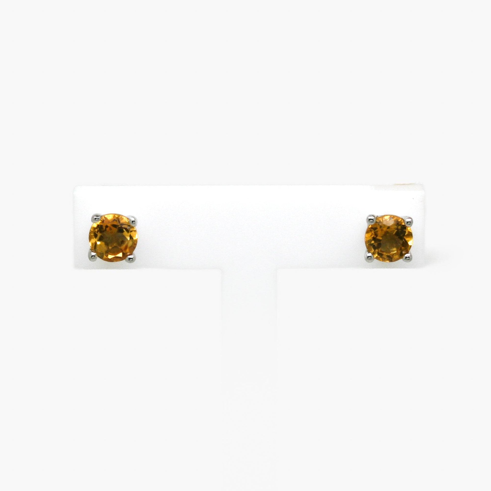 Silver Citrine Stud Earrings - Jordans Jewellers