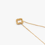 18ct Yellow Gold Diamond Clover Pendant Necklace