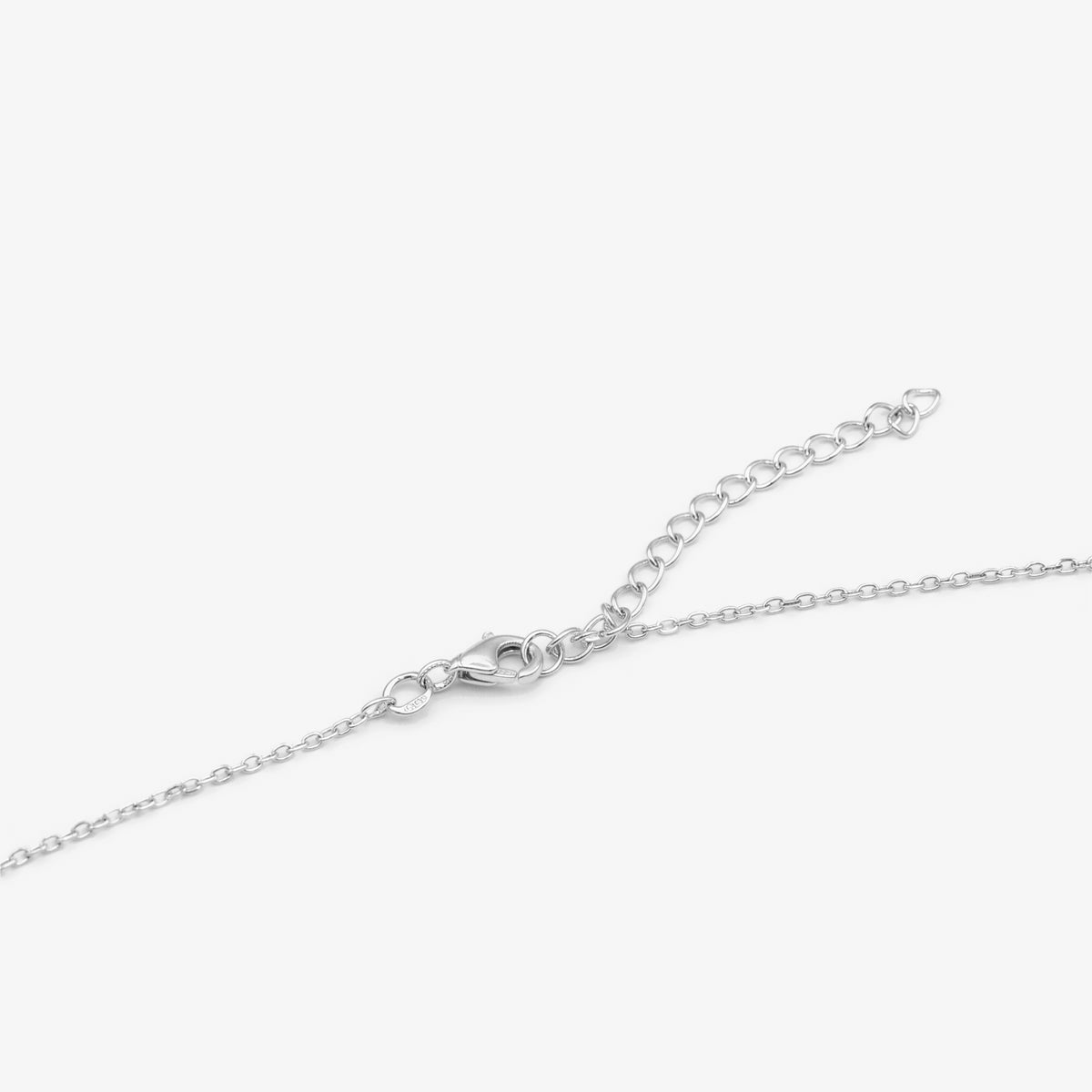 Sterling Silver CZ Clover Pendant Necklace