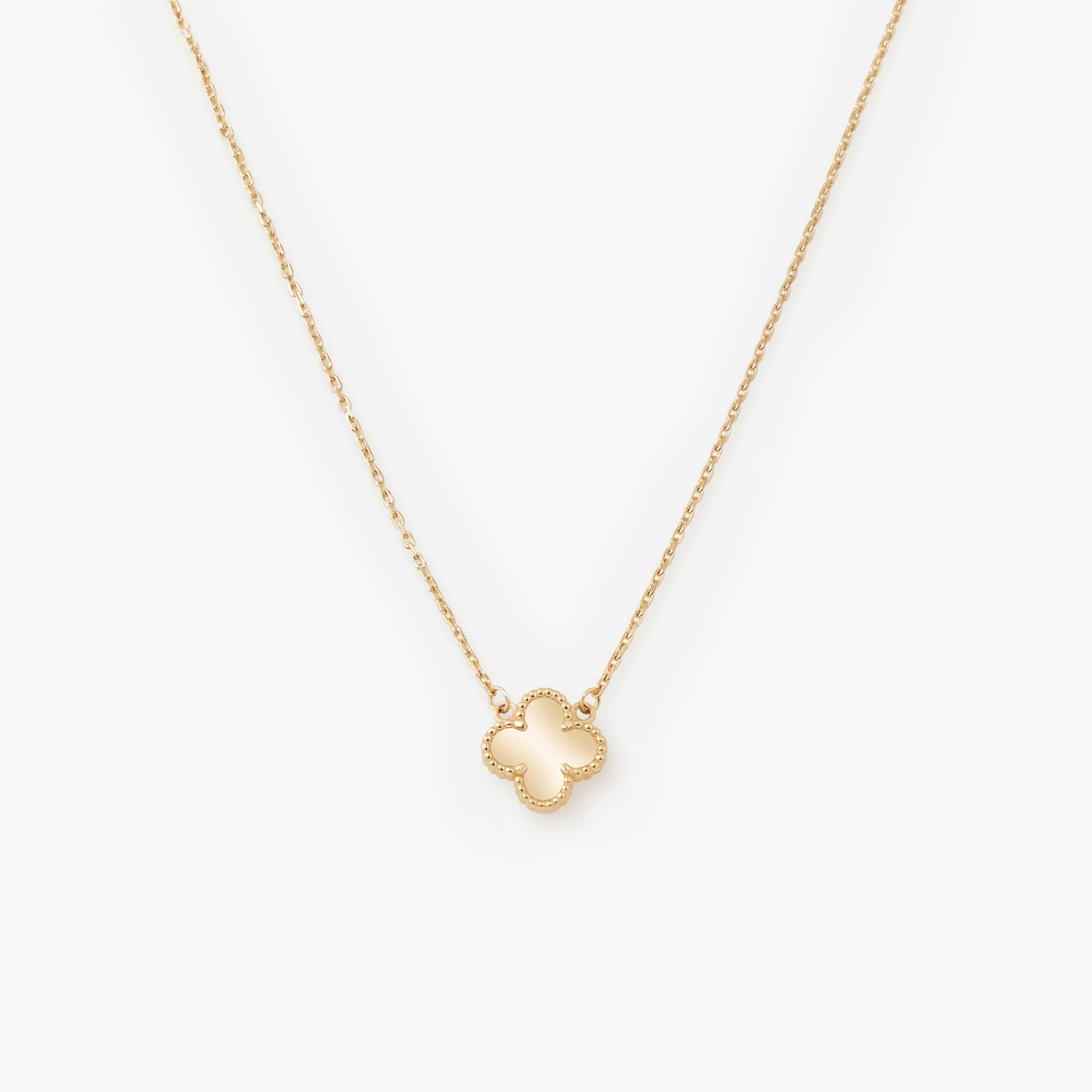 9ct Yellow Gold Clover Pendant Necklace