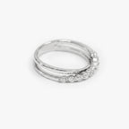 9ct White Gold 0.30ct Diamond Crossover Split Band Ring