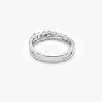 9ct White Gold 0.30ct Diamond Crossover Split Band Ring