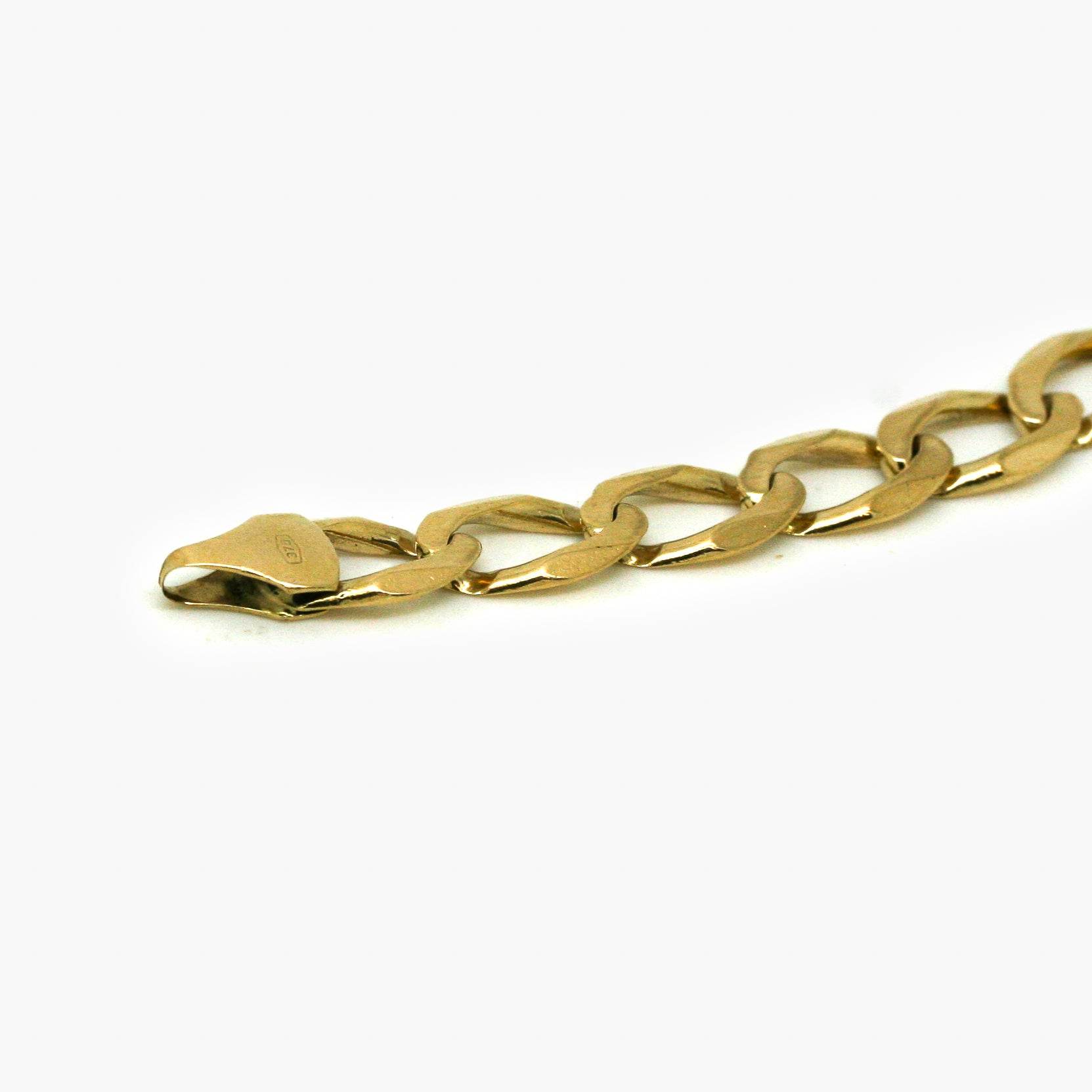 9ct Gold Flat Curb Link Bracelet - Jordans Jewellers