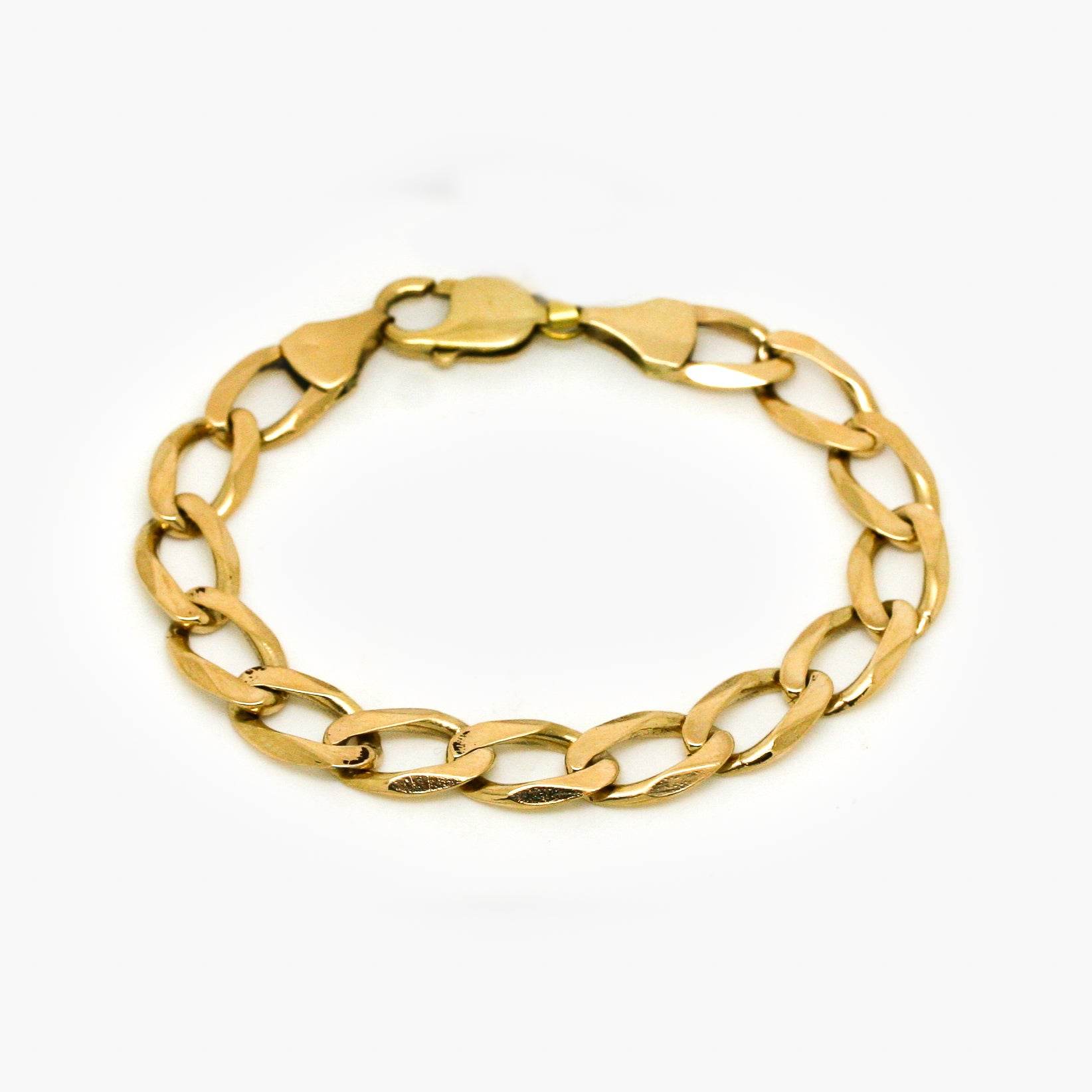 9ct Gold Flat Curb Link Bracelet - Jordans Jewellers