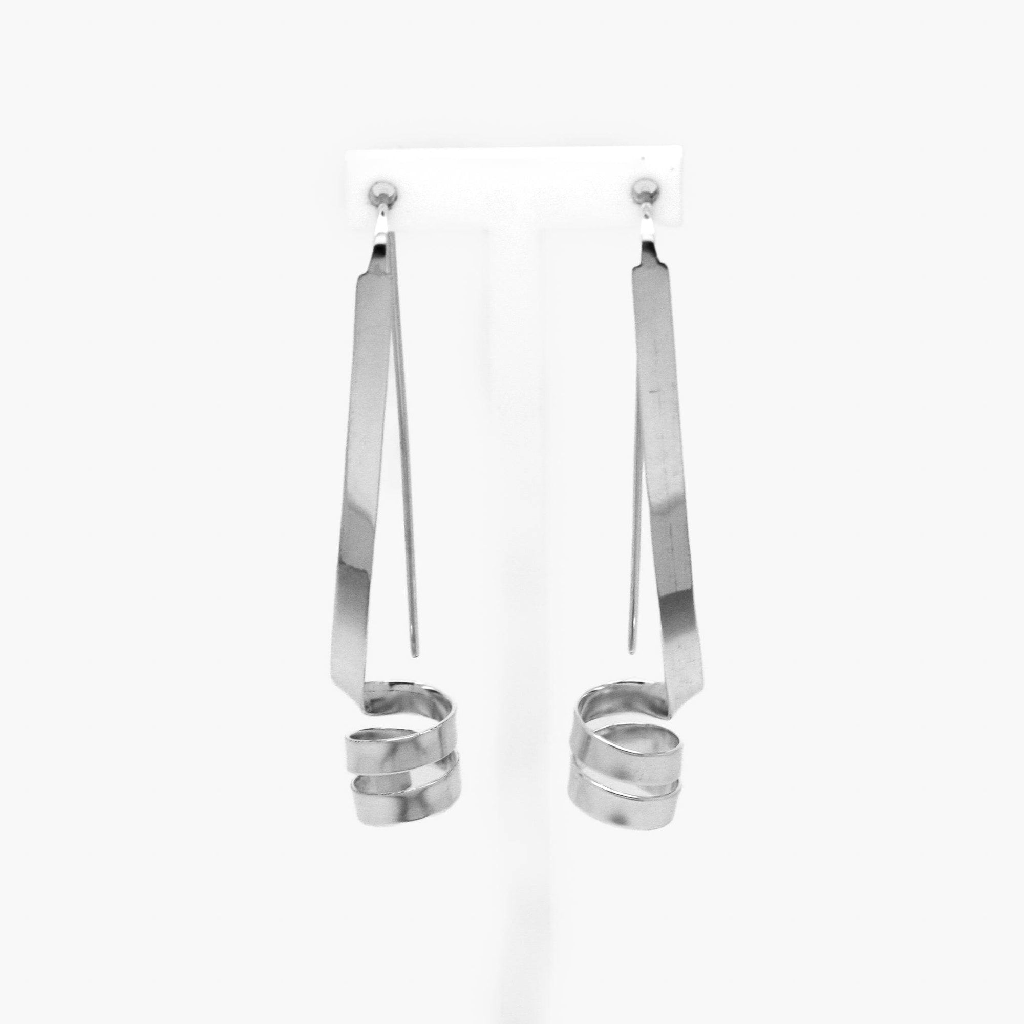 Silver Swirl Drop Earrings - Jordans Jewellers