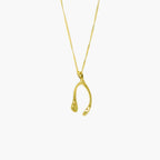 Wishbone Pendant Necklace in 9ct Yellow Gold - Jordans Jewellers