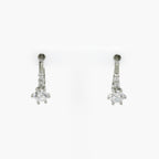 Silver Claw Set CZ Drop Earrings - Jordans Jewellers