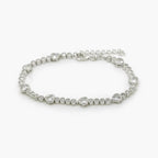 Silver CZ Hearts & Circles Bracelet - Jordans Jewellers