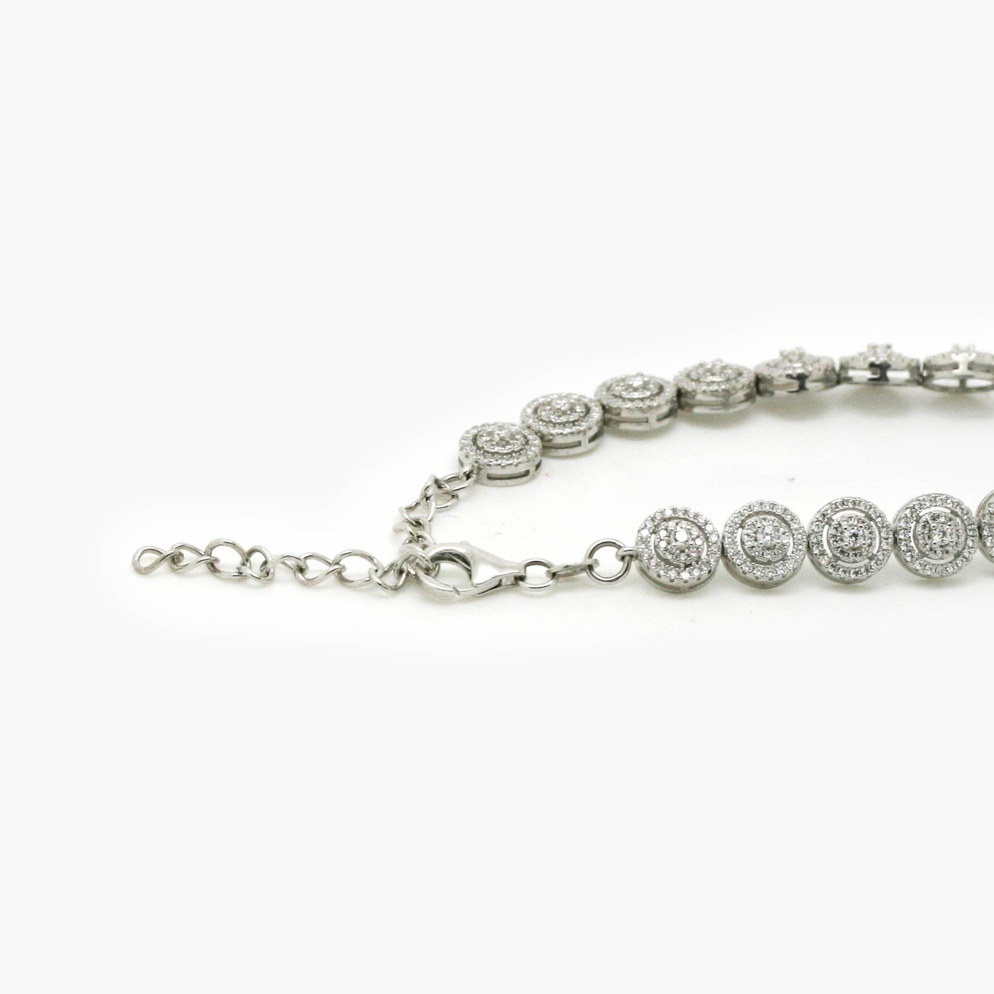 Fancy Silver CZ Bracelet - Jordans Jewellers
