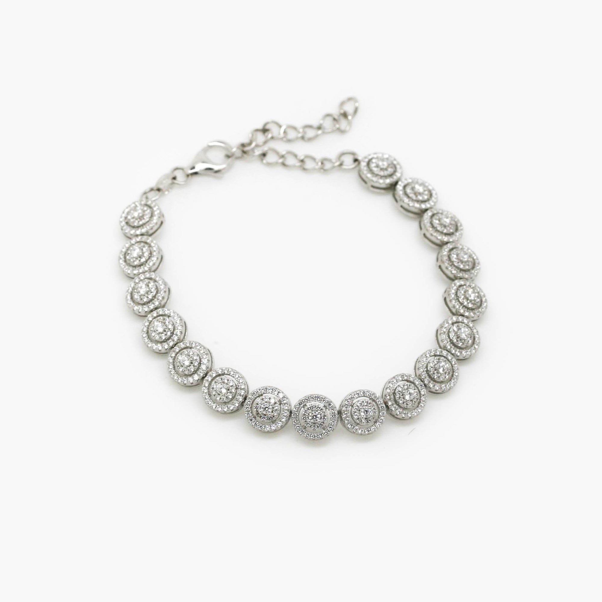 Fancy Silver CZ Bracelet - Jordans Jewellers