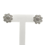 NEW Cubic Zirconia Silver Flower Stud Earrings - Jordans Jewellers