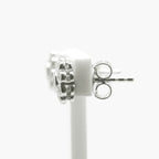 NEW Cubic Zirconia Silver Flower Stud Earrings - Jordans Jewellers