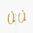 9ct Yellow Gold CZ Hoop Earrings - Jordans Jewellers