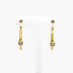 9ct Yellow Gold CZ Hoop Earrings - Jordans Jewellers