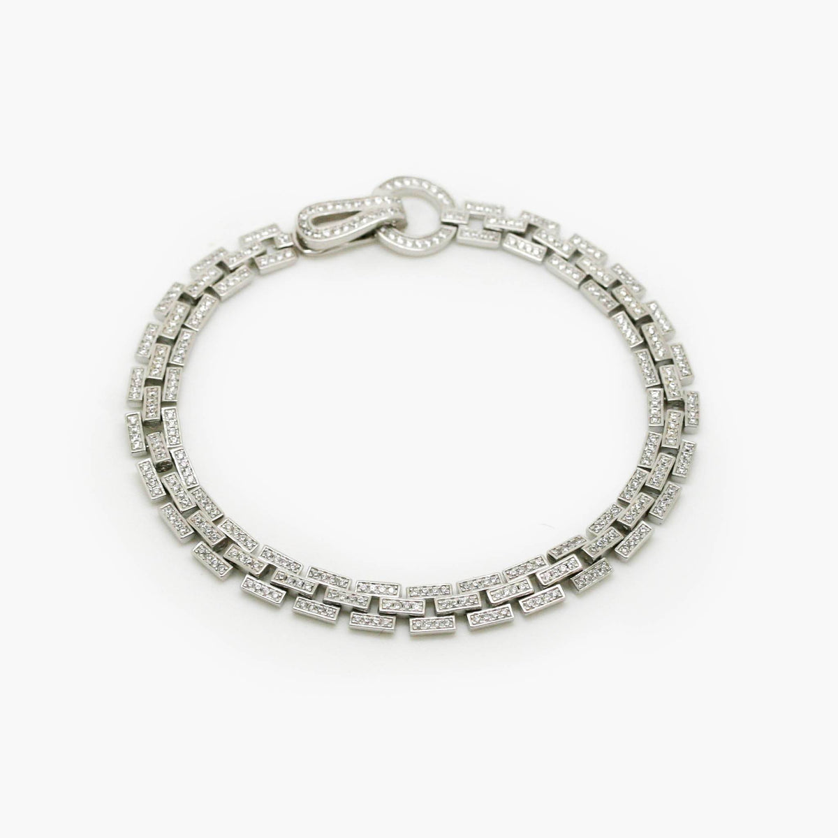 Silver CZ Triple Link Bracelet - Jordans Jewellers