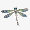 NEW CZ Enamel Dragonfly Pendant Brooch