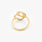 18ct Yellow Gold Diamond Clover Ring