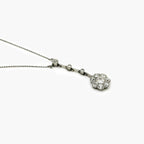 Antique Est 1.40ct Diamond Daisy Pendant Necklace - Jordans Jewellers