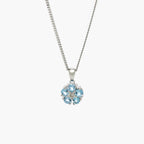 Daisy Blue Topaz & CZ Necklace - Jordans Jewellers