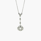 Antique Est 1.40ct Diamond Daisy Pendant Necklace - Jordans Jewellers