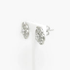 Silver CZ Flower Stud Earrings - Jordans Jewellers