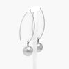 Silver Large Ball Drop Earrings