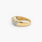 9ct Yellow Gold 0.50ct Diamond Pavé Crossover Band Ring