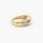 9ct Yellow Gold 0.50ct Diamond Pavé Crossover Band Ring